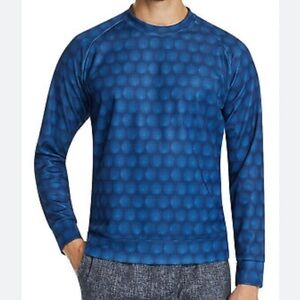 100% Cotton Tallia Sport Blue Circle Print Pullover